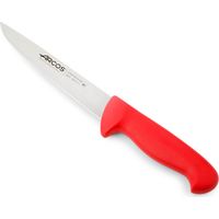 Cuchillo de carnicero Arcos Colour - Prof 294722 de acero inoxidable Nitrum y mango ergonómico de Polipropileno de color rojo y hoja de 18 cm, funda display