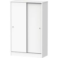 Armario bajo multiusos Tibet 2 correderas acabado blanco mate, 120 cm(alto)74 cm(ancho)33 cm(largo)