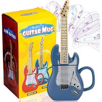 Tasse en Forme de Guitare,Musicales Mug,Tasse À Thé Céramique,Poignée Créative de Guitare Personnalisation Café Tasse Mug de Lait, pour Cadeau, Ménage, Bureau 450ML