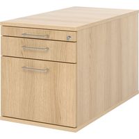 bümö Schreibtisch Serie-XB Eckform: 200 x 120 cm Asteiche Weiß