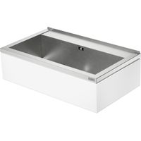 NOVUM 80 weiß Edelstahl Ausgussbecken