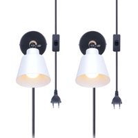 2Pcs Retrò Industriale Stile Lampada da Parete E27 Metallo per Illuminazione Soggiorno Camera da Letto Applique da Parete
