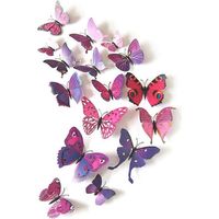 Pegatinas de pared de mariposas 3D para la decoración del hogar