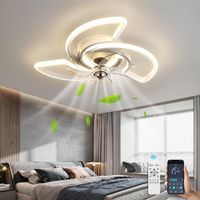 Ventilateur LED spirale 60cm – Blanc – Moteur CC réversible – Minuterie – 6 vitesses – Télécommande
