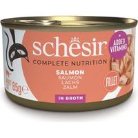 Schesir Salmon al Natural - Comida Humeda Completa para Gatos - 85 g