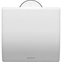 Brabantia Toilettenpapierhalter, Klopapierhalter, Klorollenhalter, Edelstahl Weiß, 483387