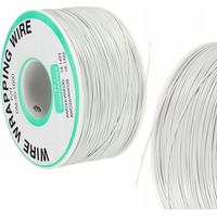 Kabel Kynar AWG 30 0,25 mm – 200 m Weiß Isoliert Ø 0,60 mm Zinnbeschichtetes Kupfer, 300 V, -60 bis 200 °C