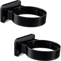 ZVD 2 PCS Noir Support de sèche-Cheveux, Support de sèche-Cheveux sans percer, Support de sèche-Cheveux, Support Autocollant sans percer, Support de sèche-Cheveux, Support Mural de sèche-Cheveux