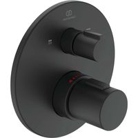 Ideal Standard CeraTherm - Miscelatore termostatico T100 per 2 utenze, ad incasso, nero A5815XG