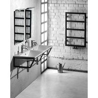 Ensemble complet meuble de salle de bain SKA 120cm avec miroir, noir mat
