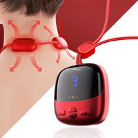 Massaggiatore EMS per il collo - Massaggiatore EMS per collo e nuca (Stimolazione Elettromuscolare). 4 modalità e 9 livelli di intensità. Funzione impacco caldo. Display a LED.