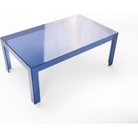 Tavolino salotto 100x60 cm in policarbonato Trasparente Colorato - AMYES COLORE BLU OCEANO, Opzioni 2° scelta