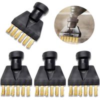 4 pieces brass bristles for Karcher steam cleaner, for Karcher steam cleaner accessories, brush accessories, for Kärcher SC1, SC2, SC3, SC4, SC5, flat head brush set