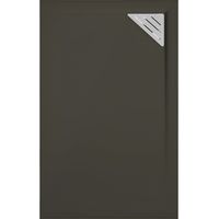 Mineralguss-Duschwanne extra flach TRINITY in SCHWARZ 90x190 cm Ablauf rechtsbündig