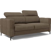Gardenia Schlafsofa mit 18 cm hoher Matratze wasserfestem Stoff T02 198 cm (mat. 140x197) Braun