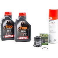 Kit Entretien Vidange Standard pour GILERA Nexus 125 de 2007 à 2014 - MOTUL 7100 5w40 2L
