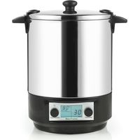 Bouilleur à bocaux électrique 12 L – 4 bocaux 1 L – Cuve inox – Thermostat réglable jusqu'à 100°C – Minuterie 180 minutes – Nature&Saveurs