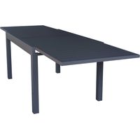JERRI - set tavolo in alluminio cm 135/270 x 90 x 75 h con 10 Poltrone Dynamo