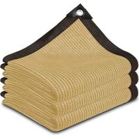 Filet D'Ombrage, 90% Tissu Ombrage Pergola Filet D'ombrage Extérieur, Filet Protection Solaire Tissu D'ombrage pour Pergola, Terrasse, Serre, Poulailler, Plantes - Beige (3x4m)
