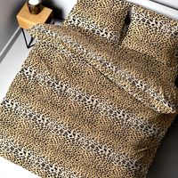 Copripiumino Leopardato - Set Letto in Puro Cotone 100% - Singolo, Piazza e Mezza, Matrimoniale - Made in Italy Cm. 250x200