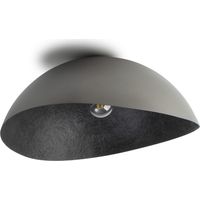Plafonnier déco rond noir-argent 33cm Solaris E27 Sigma