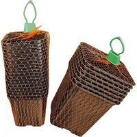 Lot de 20 pots horticoles carrés 7x7cm – Avec trous de drainage – Pour semis de graines – En plastique thermoformé – Nature