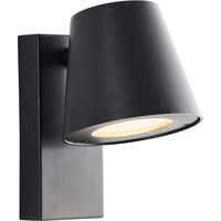 Brilliant Außen-Wandleuchte Bari Außenlampe, GU10, 17 cm Höhe, Metall, schwarz