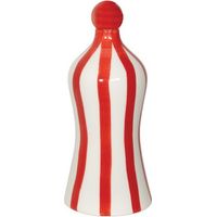 Lido - Bottiglia in ceramica a righe Rosse Zafferano