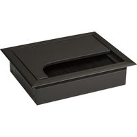 2er Pack - Kabeldurchlass CAVO Kabeldose eckig 100 x 80 mm Silber eloxiert