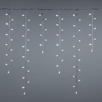 Cascata effetto Nevicata luci a led per esterno decorazione natalizie h 80 x 360 cm -Bianco Freddo