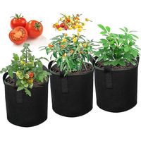 Lot de 3 sacs de culture pour tomates, avec poignées en feutre, pour la culture de tomates, fleurs, plantes et plus encore - Alternative idéale aux arroseurs automatiques de 7 gallons.