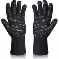 Heat Resistant up to 800 ° C BBQ Gloves - Black