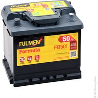 Batterie voiture 12V 50Ah – FB501 – Technologie Plomb Calcium – 450A – Performances optimales pour démarrage rapide – Fulmen