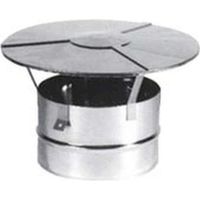 MARAL TERMINALE PARAPIOGGIA INOX 16 MM MODELLO CAPPOTTO CINESE MONOPARETE AISI 316L FINITURA LUCIDA colore Acciaio
