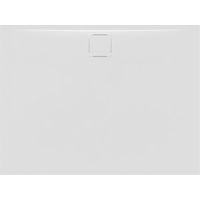 Swiss Aqua Technologies Vision Duschwanne 100 x 80 cm + Siphon Eslim90. Gussmarmor, weiß (SATSVVI10080B-S)
