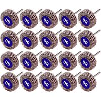 20 Pcs Roue à Lamelles, 80 Grains Ponçage de Disque de Roue à Lamelles de Papier pour Outils Rotatifs Dremel