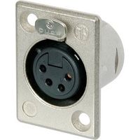 Neutrik NC4FP1 Connettore XLR Presa a pannello contatti dritti Numero Poli (num): 4 Argento 1 pz.