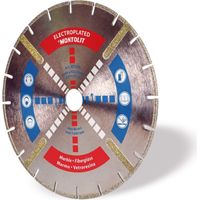 DISCO DIAMANTATO 230 MM MONTOLIT ELECTROPLATED ED230P PER MARMO FIBRE DI VETRO VETRORESINA