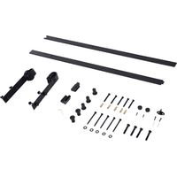 Binario porta scorrevole 100kg acciaio carbonio kit accessori rulli 200x4x0,6 cm