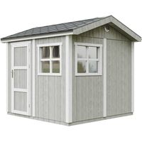 Gartenhaus Premium Qualität 5,9 m² - H252x250x294 cm - Aufbau von LP Smartside Panels – mit Boden und Bitumenfliesen – Timbela M913-TUNDRA GREY