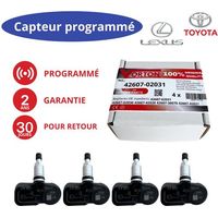 4x sensores TPMS 433 MHz preprogramados para Toyota y Lexus (Auris, Yaris, Corolla, RAV4, Hilux, Prius...)