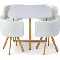 Table et chaises scandinaves Oslo Blanc