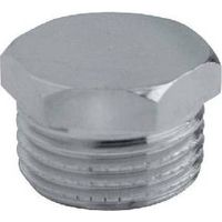 BOUCHON MÂLE HEXAGONAL EN LAITON CHROMÉ Taille : 1/8