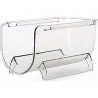 royaluxe - Range Bouteille/Réfrigérateur, Porte Bouteille de Vin Empilable en Plastique Rangement Bouteille pour Cuisine, Frigo, Lot de 2, Transparent, Compatible avec Tous Les réfrigérateurs