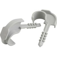 Einzelsteckschelle 16-20 mm grau 10x Nagelschellen