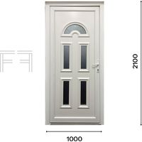 Portoncino d'ingresso in Pvc M.2 - 1000 x 2100 APERTURA TIRARE A DESTRA VISTA INTERNA