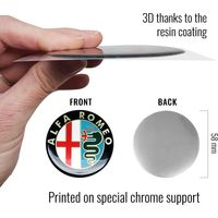 Alfa Romeo Adesivi 3D Logo Old - Dimensione: 58 MM