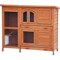 Cage Clapier pour lapins 122x42,5x104 cm Modèle- Miette 082 marron