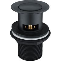 Black Matt Click Clack Pop up Slotted Basin Waste