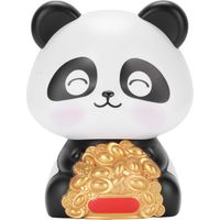 Ortviai Figurine Panda Solaire à Mouvement Automatique pour Tableau de Bord Voiture – Décoration Fortune Écologique en Plastique